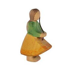 Vintage Ostheimer Goose Girl Wood Carving Germany